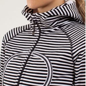 EUC lululemon scuba - black & white stripe